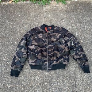 camo bomber jacket